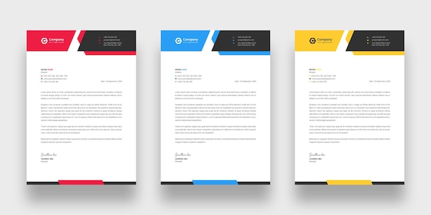 Free PSD modern business letterhead template