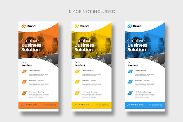 Free PSD modern business rack card or dl flyer templates