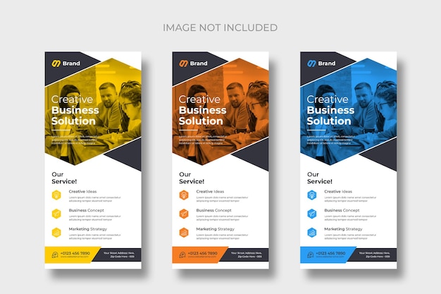 Free PSD modern business rack card or dl flyer templates