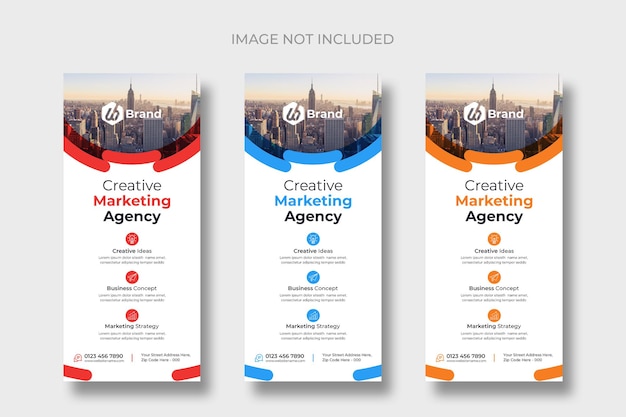 Free PSD modern business rack card or dl flyer templates