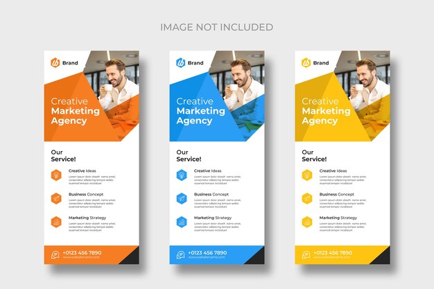 Modern business rack card or dl flyer templates