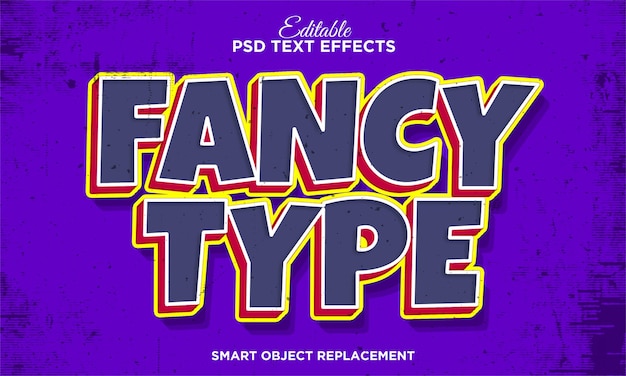 Free PSD modern cartoon text effect