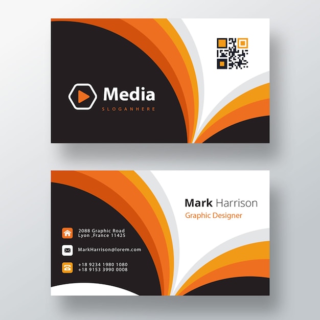 Modern corporate psd business card template