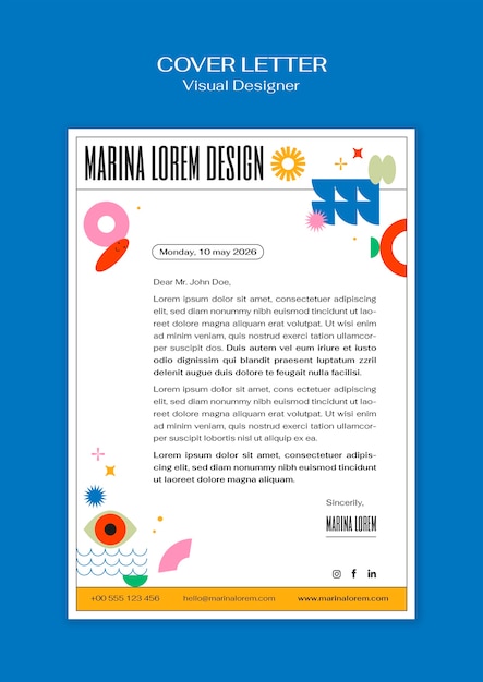 modern & creative cover letter design