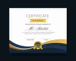 Free PSD modern creative and elegant certificate design template