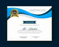 Free PSD modern creative and elegant certificate design template