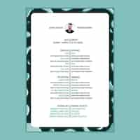 Free PSD modern cv template