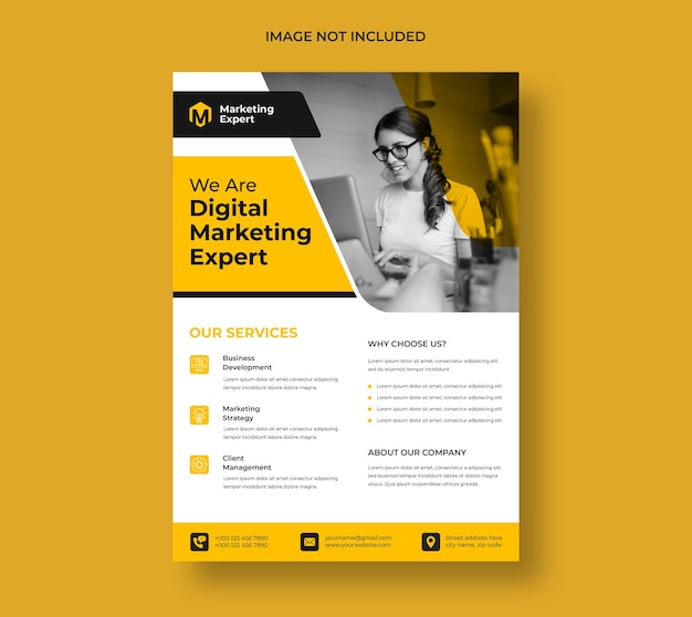 Modern digital marketing agency flyer template