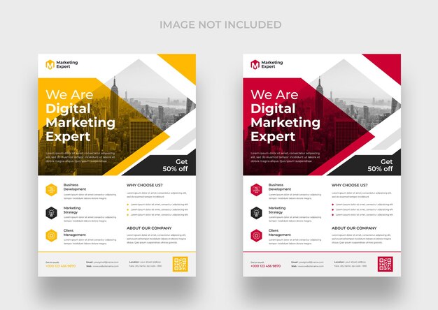 Modern digital marketing flyer template