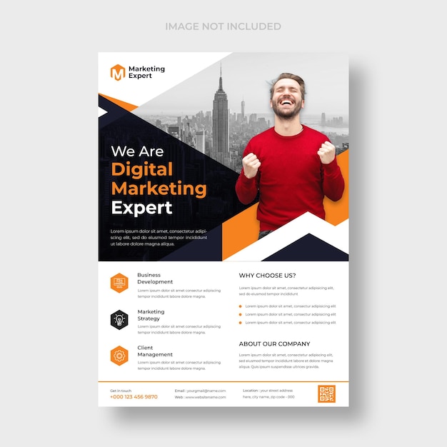 Modern digital marketing flyer template