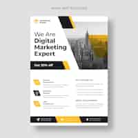 Free PSD modern digital marketing flyer template