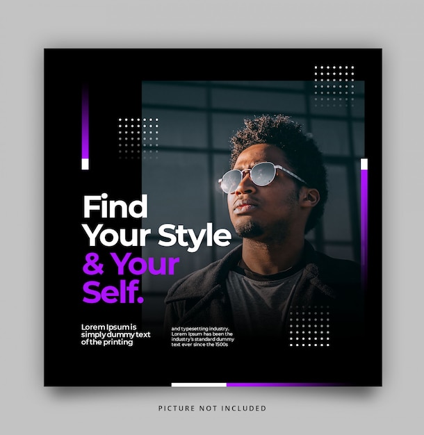 Free PSD modern dynamic instagram post feed template