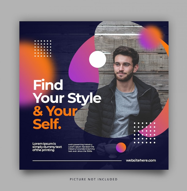 Free PSD modern dynamic instagram template