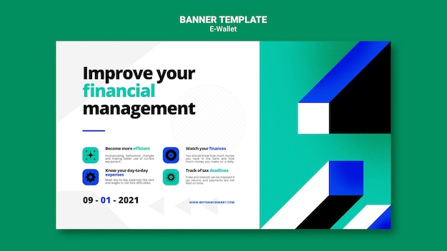 Modern e-wallet banner template