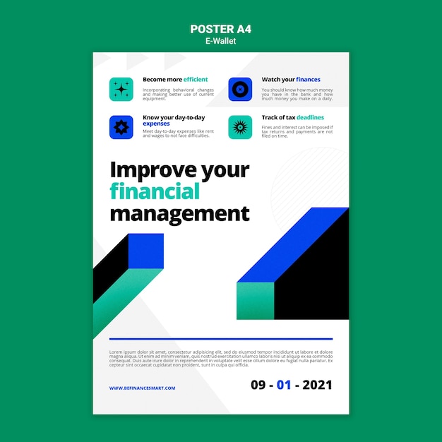 Modern e-wallet print template