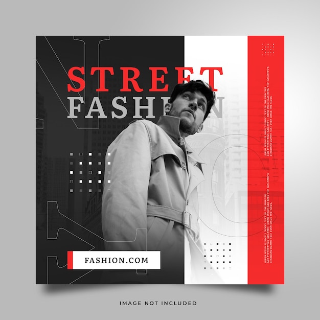 Modern fashion social media instagram post template