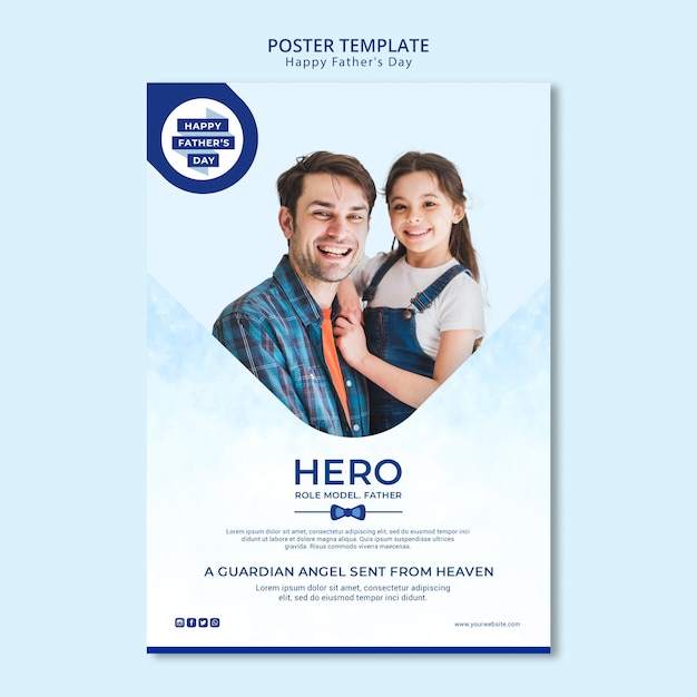 Modern father's day poster template