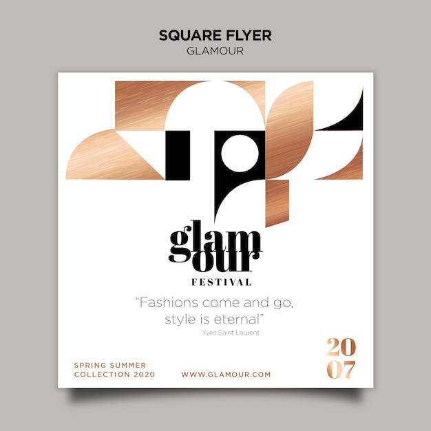 Free PSD modern glamour flyer template