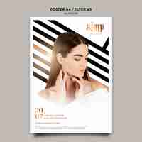 Free PSD modern glamour poster template