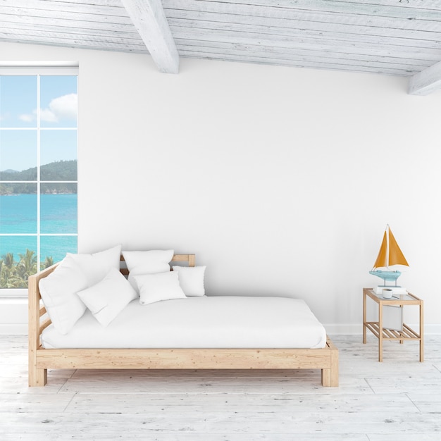 Modern Interior Bedroom Style PSD Template – Free Download