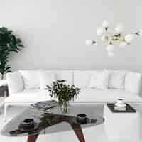 PSD gratuito interior design moderno del soggiorno