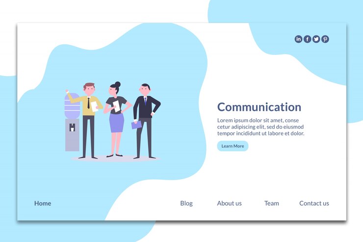 Free PSD modern landing page mockup