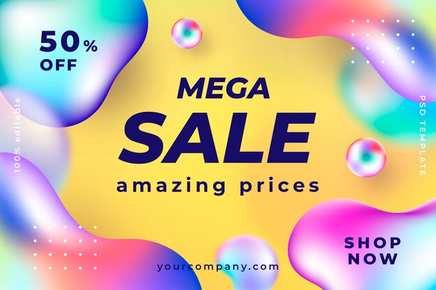 Modern Liquid Sale Banner Template