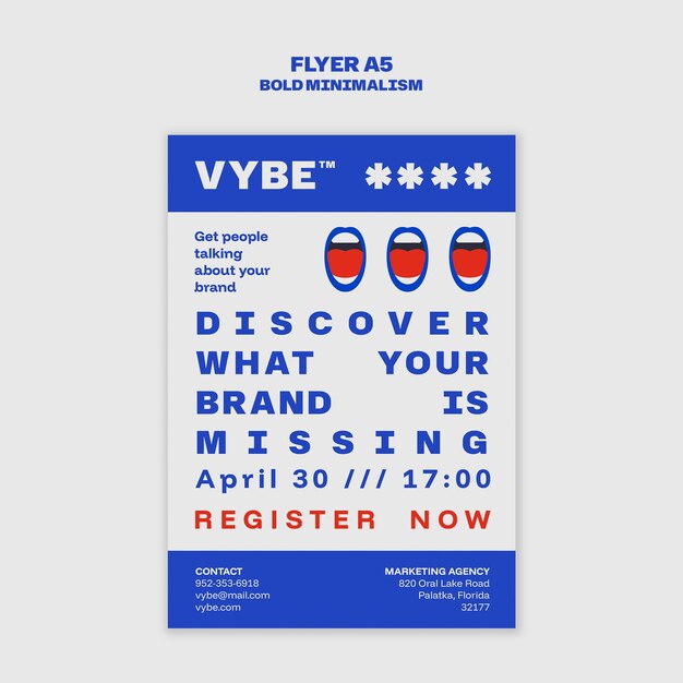 modern marketing flyer for brand awareness