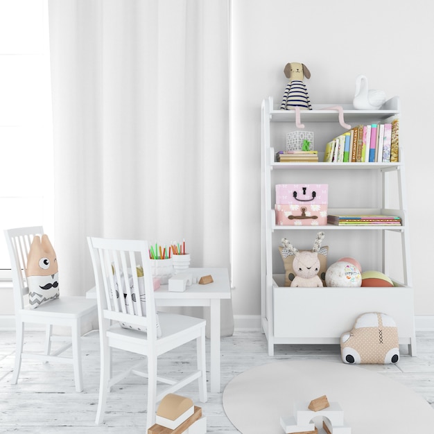 Free PSD modern nursery  kid's room