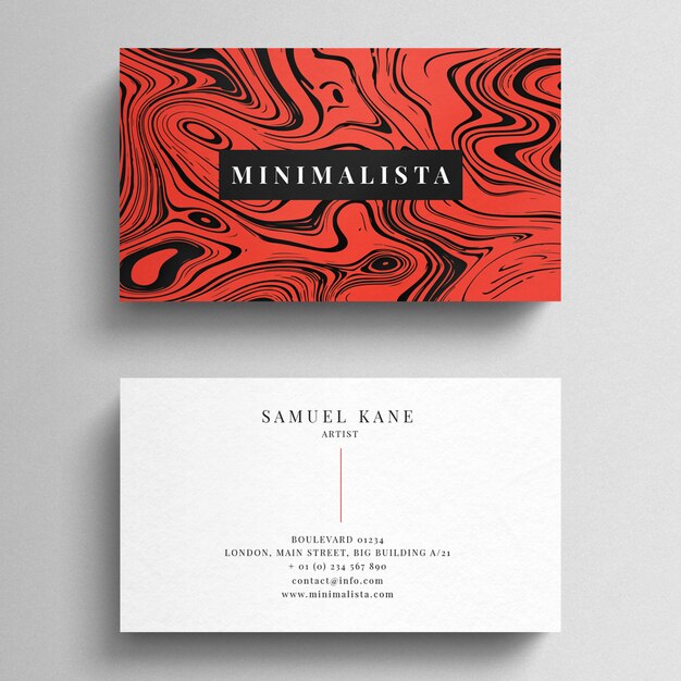Modern Red Business Card Template