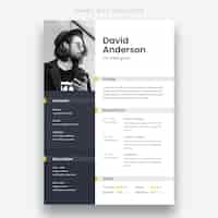 Free PSD modern resume template