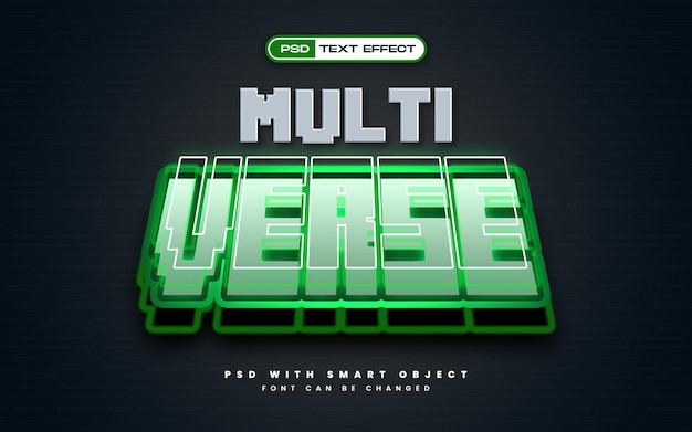 Modern retro multi verse text effect