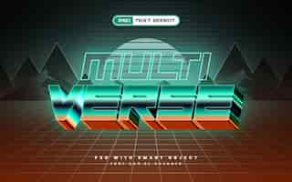 Free PSD modern retro multi verse text effect