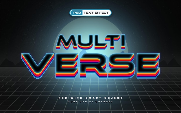 Modern retro multi verse text effect