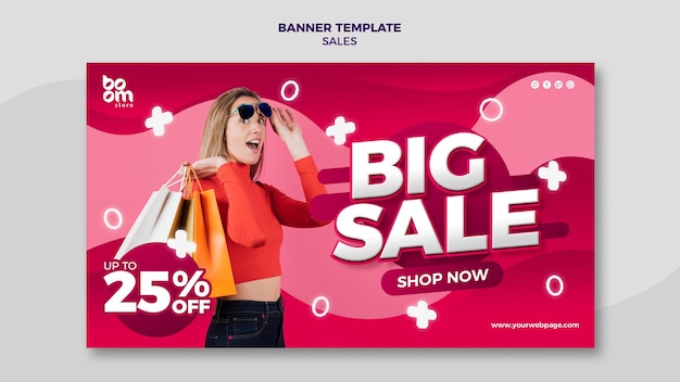 Modern sales banner template