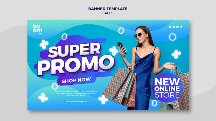 Free PSD modern sales banner template