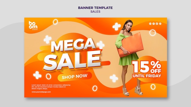 Modern sales banner template