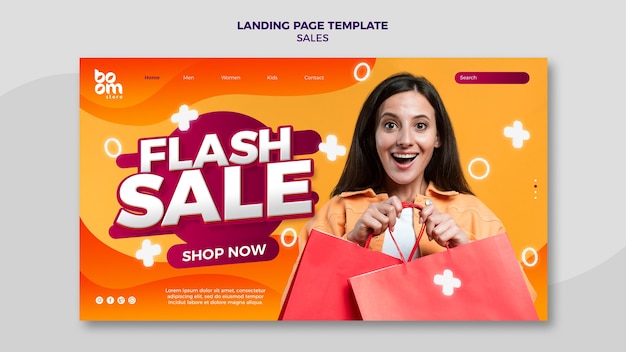 Free PSD modern sales landing page template