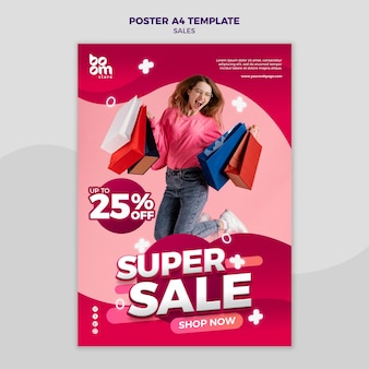 Modern sales poster template