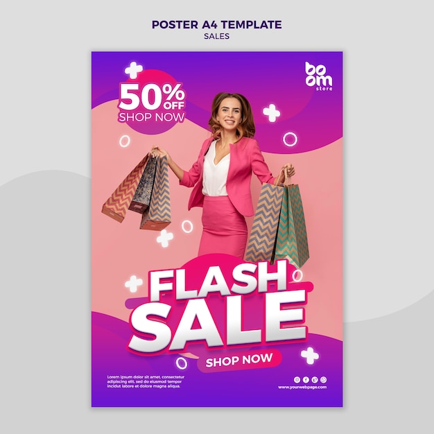 Modern sales poster template