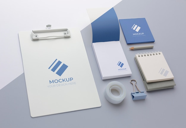 Modern stationery mock-up arrangement