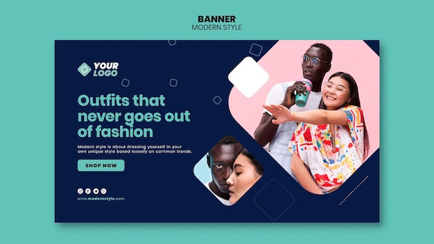 Modern Style Concept Banner Template: Free Download