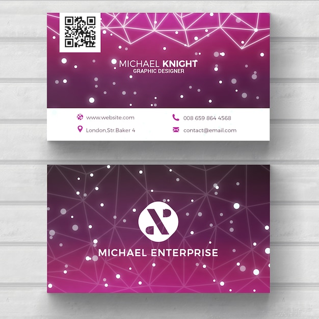 Free PSD modern tech business card