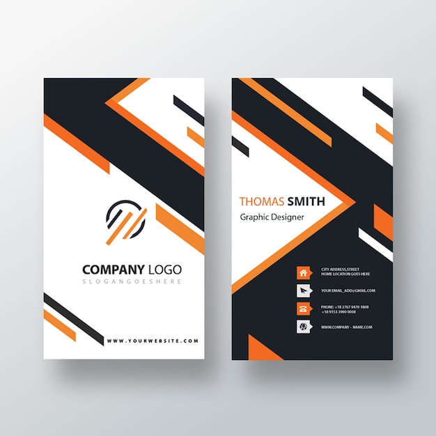 Free PSD modern vertical visit card