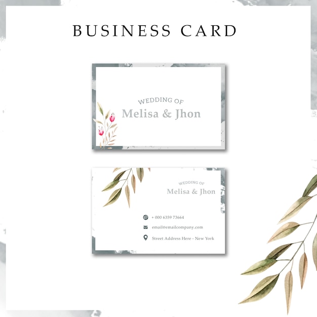 Free PSD modern wedding invitation cards