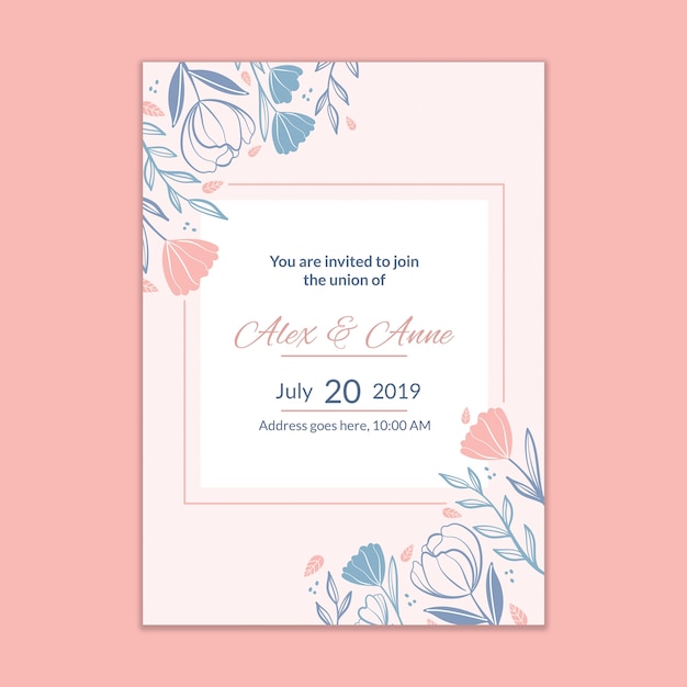 modern wedding invitation mockup