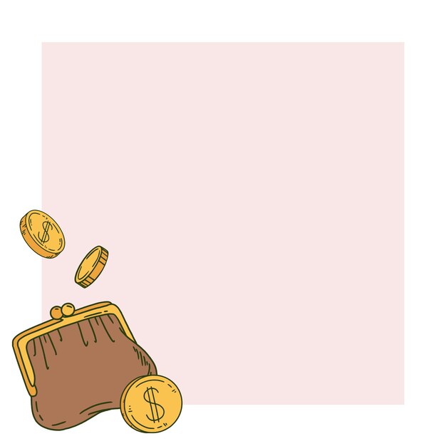 お金のイラストを孤立させた