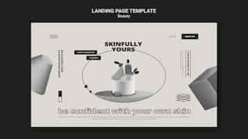 Free PSD monochromatic skin care landing page