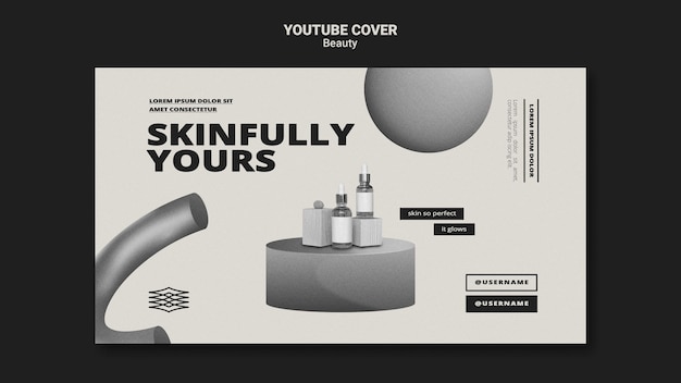 Monochromatic skin care youtube cover