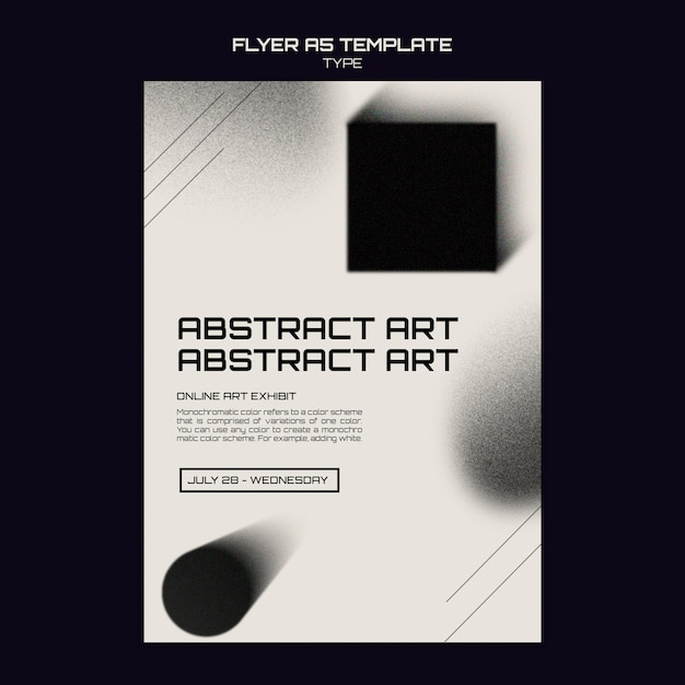 Monochrome art print template